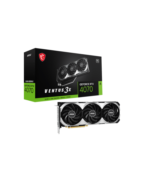 MSI Geforce RTX 4070 Ventus OC 3X E 12GB GDDR6X Graphic Card